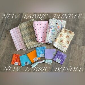 Assorted Fabric Bundle for Quilting, Crafts, Baby Blanket Ect NEW